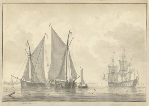 Ships on calm water