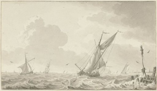 Ships on rough water