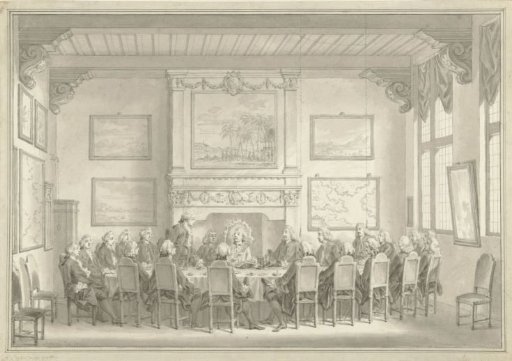Taking office of William V in the V.O.C., on his visit to Amsterdam in 1768