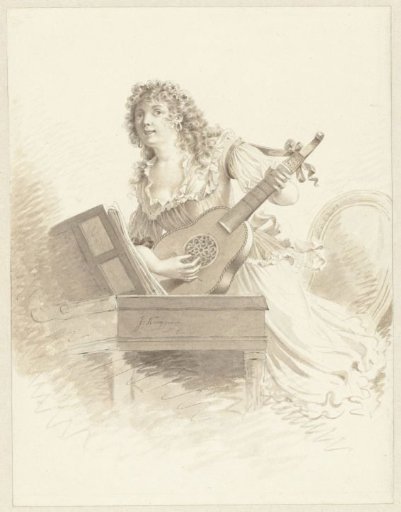 Lady with a guitar