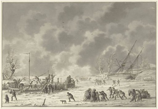 Flight of the Landzaten at Texel, January 1795