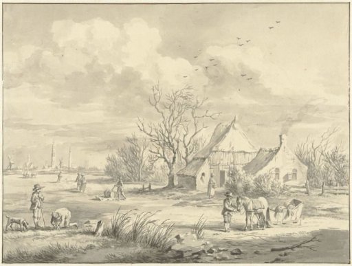 The Porenhuis with the city of Groningen in the distance