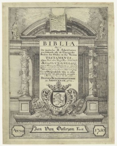 Title Page of a Bible from 1721