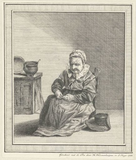 Seated Old Woman with a Rosary