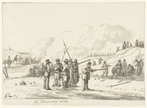 Camp of Citizens in the Dunes of North Holland, 19 January 1814