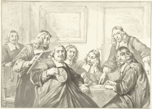 The directors of the Guild of Saint Luke in Haarlem, 1675.