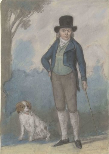 Portrait of Izaak Bettink, in hunting costume