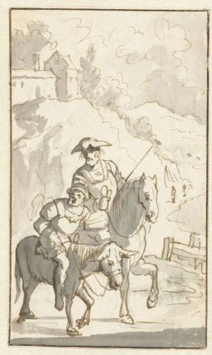 Sancho Panza being carried away