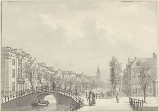 View of the Rapenburg in Leiden from the Nieuwsteeg Bridge, 1807