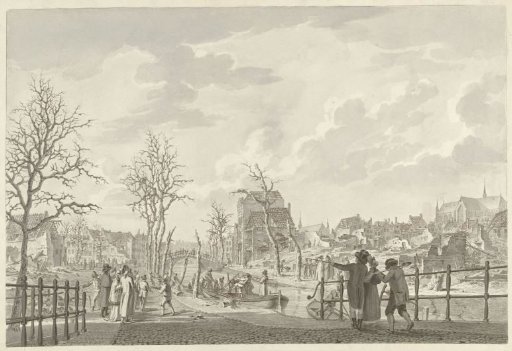Ruins on the Rapenburg in Leiden, after the Gunpowder Disaster of 12 January 1807