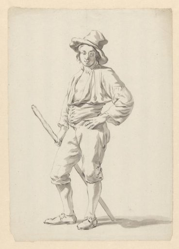 Standing boy with staff