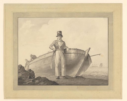 Sailor by a skiff