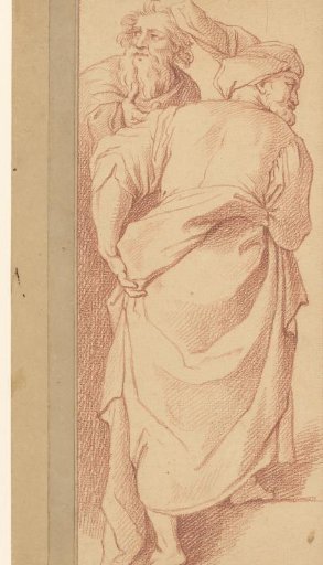 Man on a staircase, seen from behind