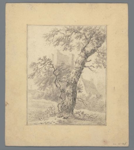Landscape with a tree in the foreground