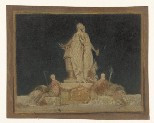 Monument with Two Standing Figures and Two River Gods