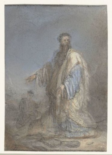 Walking Man, to the Left with Outstretched Arms