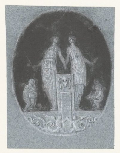 Ornament with Two Standing Female Figures