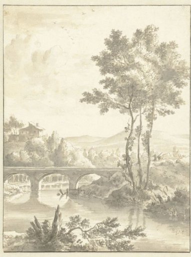 Landscape with a Multi-Arched Bridge