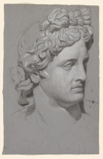 Plaster model of the head of a man