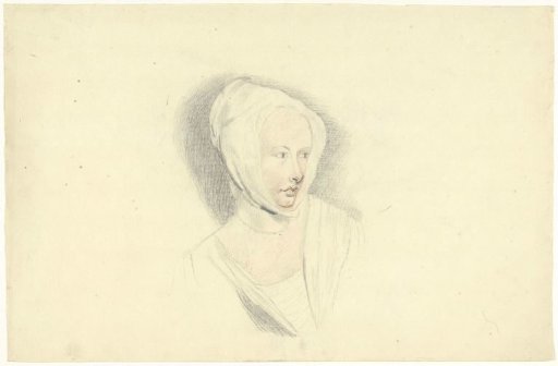 Bust of a woman, looking to the right