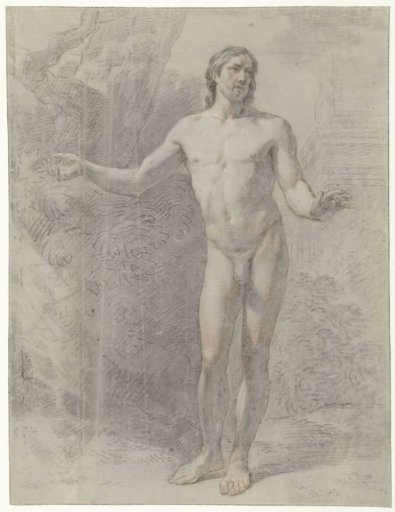 Standing male nude, from the front