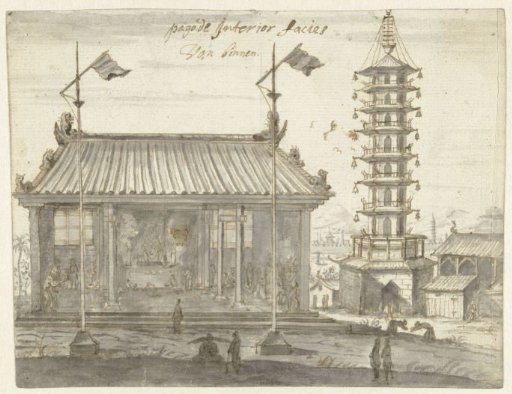 Chinese temple and pagoda