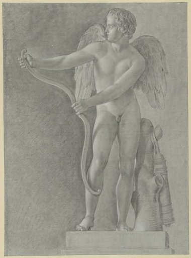 Study after a statue of Cupid drawing his bow