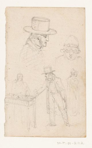 Study sheet with some sketches of figures
