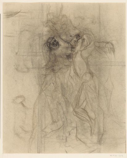 Sketch of two intertwined, jumping figures