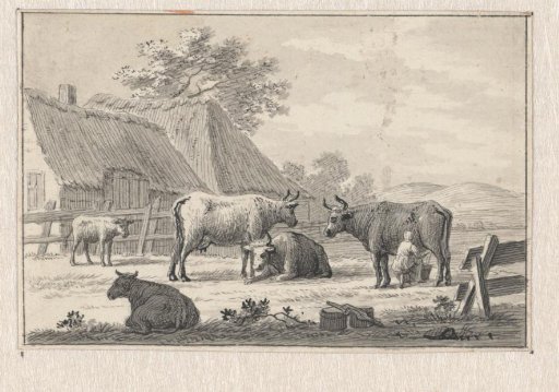 Farmyard with Milking Maid