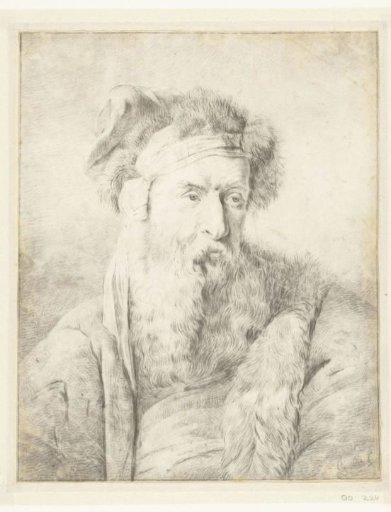 Man with Beard and Fur Cap