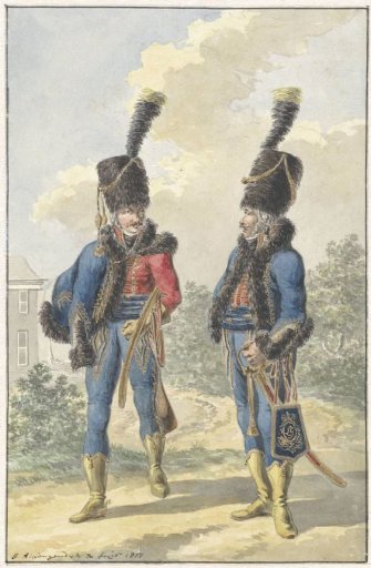 Two standing soldiers