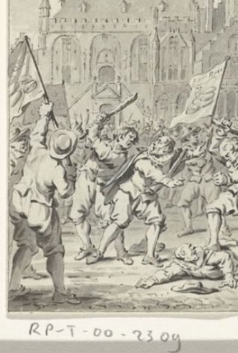 Revolt of the Cheese and Bread People and murder of Claes van Ruyven at Haarlem, 1492
