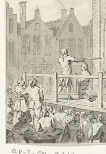Beheading of Mr. C. van der Burgh, mayor of Bolsward, 16 May 1789