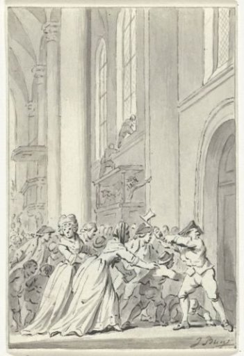 A brawl in the church in Leeuwarden, 26 January 1785