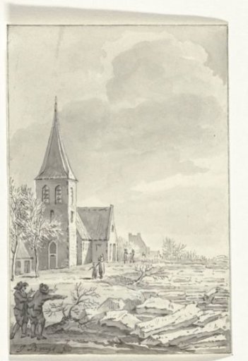 Heavy ice drift in the Waal, 23 January 1789