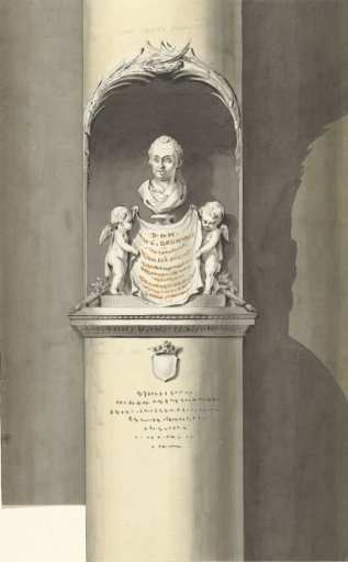 Design for a monument for C. Brunings: a bust in a niche