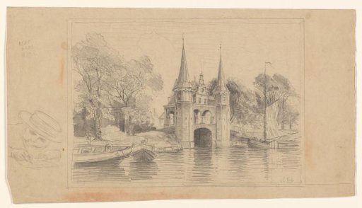 View of the Water Gate at Sneek.