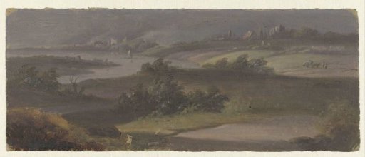 Landscape with River Bend and Dark Sky