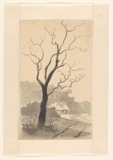 Landscape with House and Bare Tree