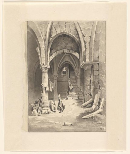 Woman at a Wine Vat in a Cellar