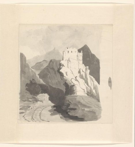 Mountain landscape with a castle