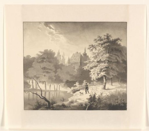 Landscape with a Castle and Hunter with Dog
