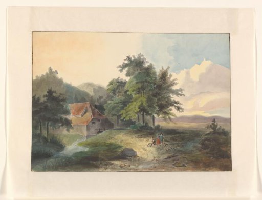 Landscape with a watermill