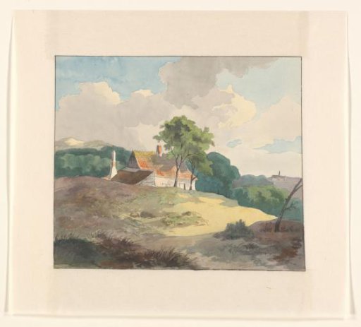House in a hilly landscape