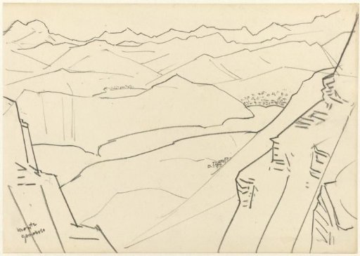Sketch of a Mountain Landscape Monte Generoso