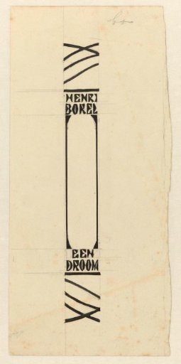 Design for a Book Spine for: Henri Borel, A Dream, 1899