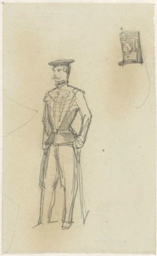 Sketch of a man in costume