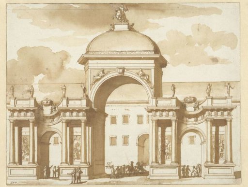 Triumphal Arch for William III, at the Buitenhof in The Hague, 1691