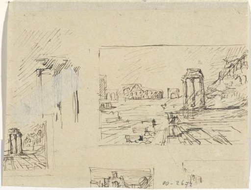 Various sketches of the Roman Forum